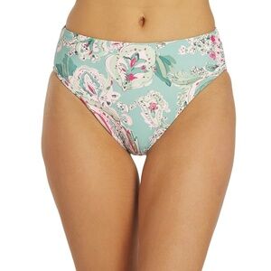 Carmen Marc Valvo Bellago Paisley Reversible High Waist Bikini Bottom Swimsuit